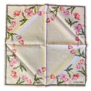 Hanae Mori Vintage Floral Handkerchief